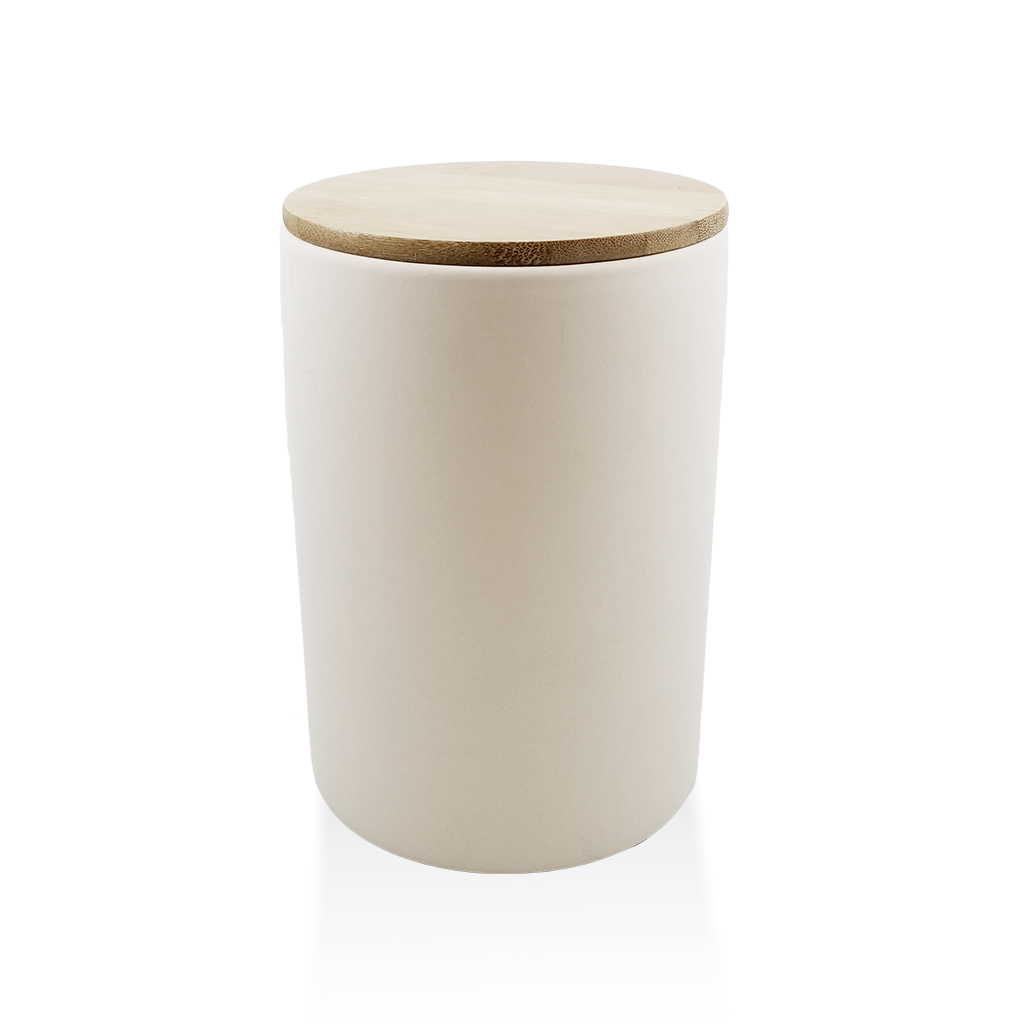 Burk med bambu lock - 6 st,