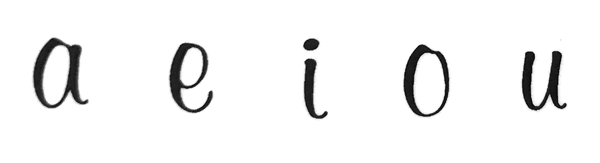 Alphabet Vowels - 5 mm - 3 set