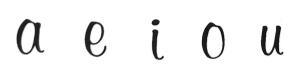 Alphabet Vowels - 5 mm - 3 set