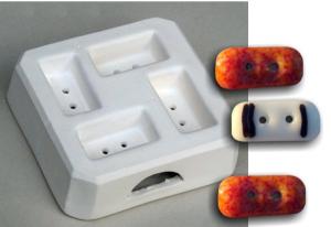 Rektangulära knappar - glasform