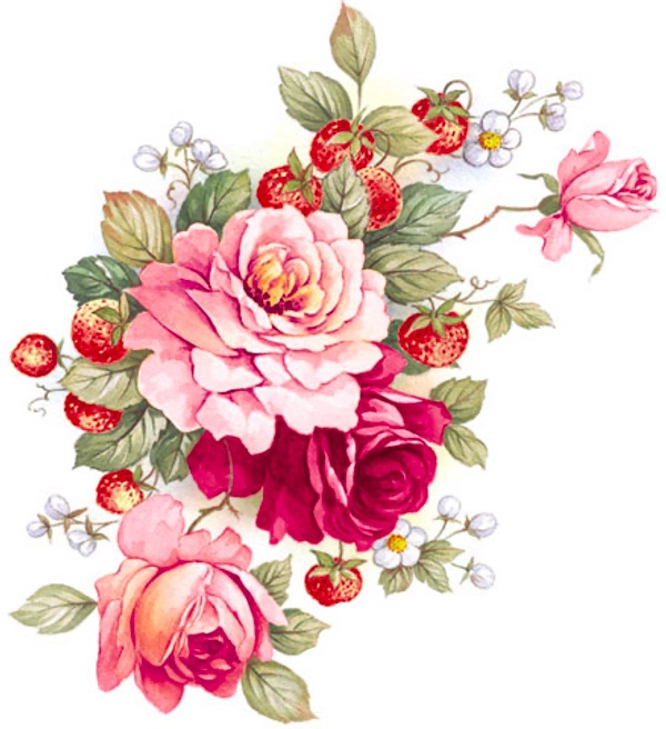 Strawberry Rose - 75 mm - 10 pcs