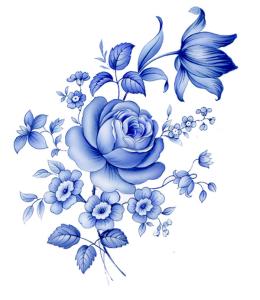 Blaues delft - 10 Stk