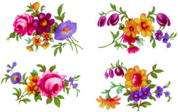 Mini Blumen - 30 mm - Bogen mit 16 stk