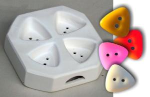 Triangel knappar - glasform