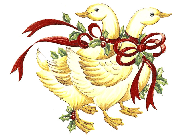 Weinachtsgänse - 50 mm - 10 stk