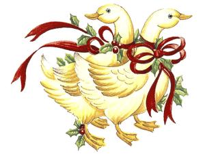 Weinachtsgänse - 50 mm - 10 stk