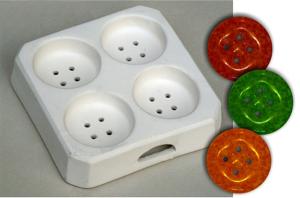 Runda knappar glasform