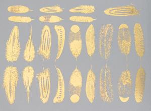 Kleine Federn - Gold