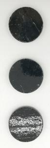 Black Round opal 2 cm