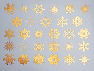 Schneeflocken - Gold