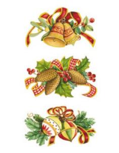 Weinachtsdekoration 40x20mm - set von 3