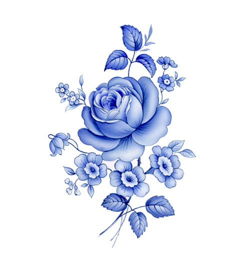 Blue Delft - 75 x 50 mm - 10 pcs