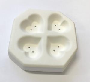 Hjärt knappar glasform