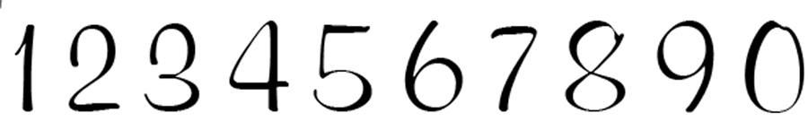 Script 10 Zahlen - 7 mm - 5 set 0-9