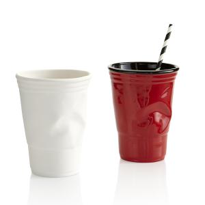 Crinkled Plastic Cup - 6 pcs