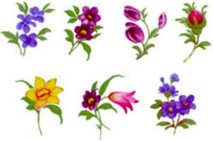 Petite Fleur - 10 mm - Sheet with 35 pcs