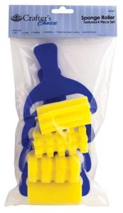 Schwammwalzen mit Muster - set