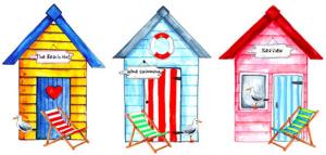 Beach Hut - set of 3