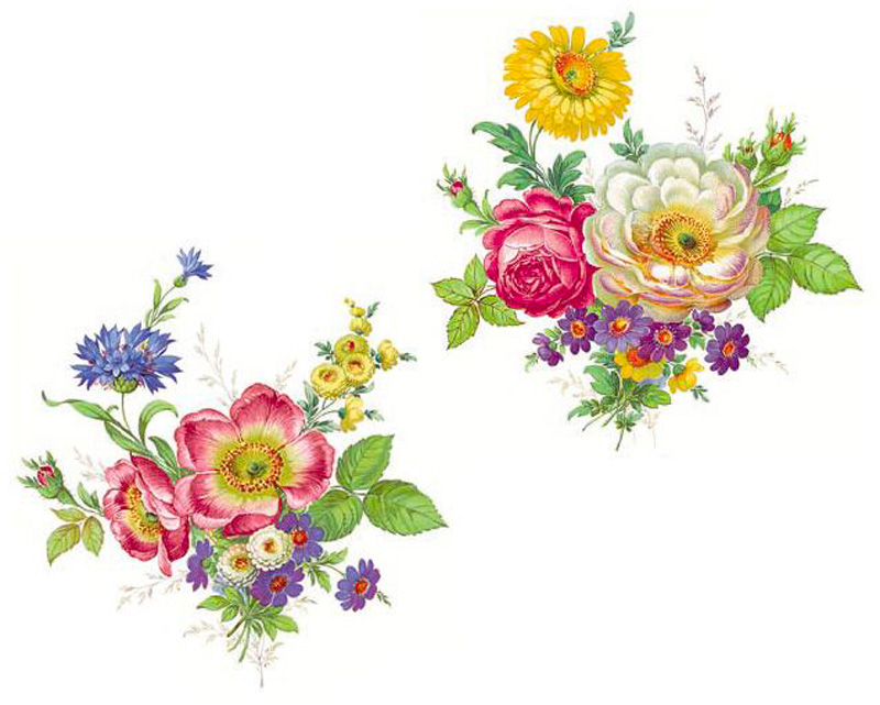 Meissen Blumen - 170 mm - Set mit 2 Stk