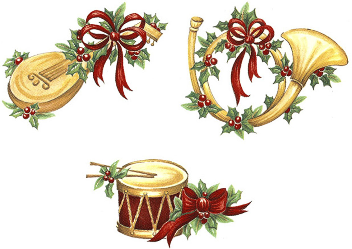 Christmas Music - 50 mm - set of 3