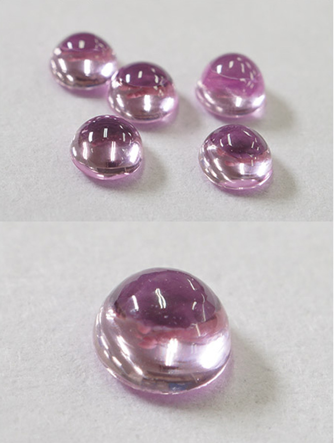 Syntethischer Saphir pink - 5 Stk.