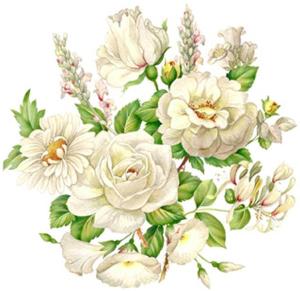 White Flowers - 100 mm - 1 pcs