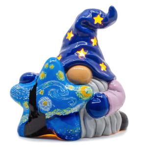 Gnome w/star Lantern - 4 pcs