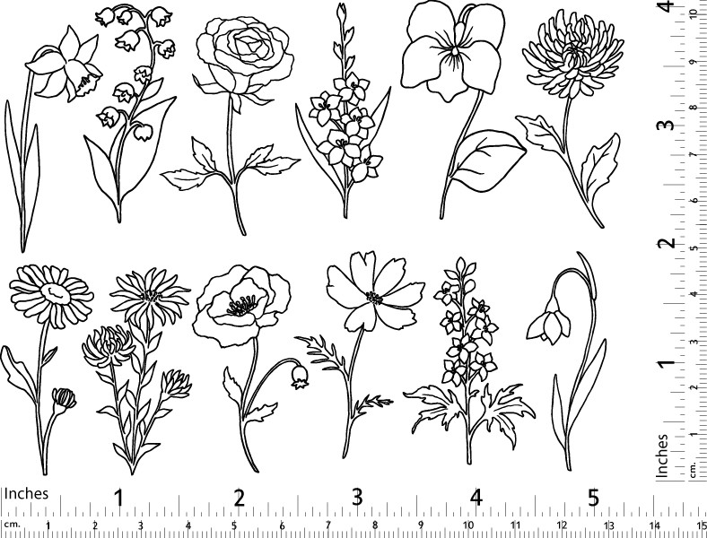 Garden Flowers - Gold