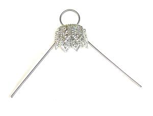 Christbaumkugelhalter, silber - 10 St.