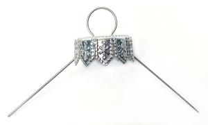 Christbaumkugelhalter silberfarben - 10 St.