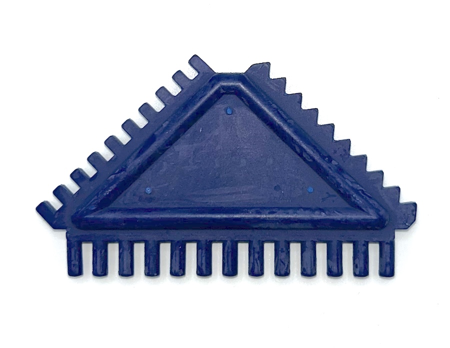 Mönstersken i blå -  7,5 cm x 4,5 cm