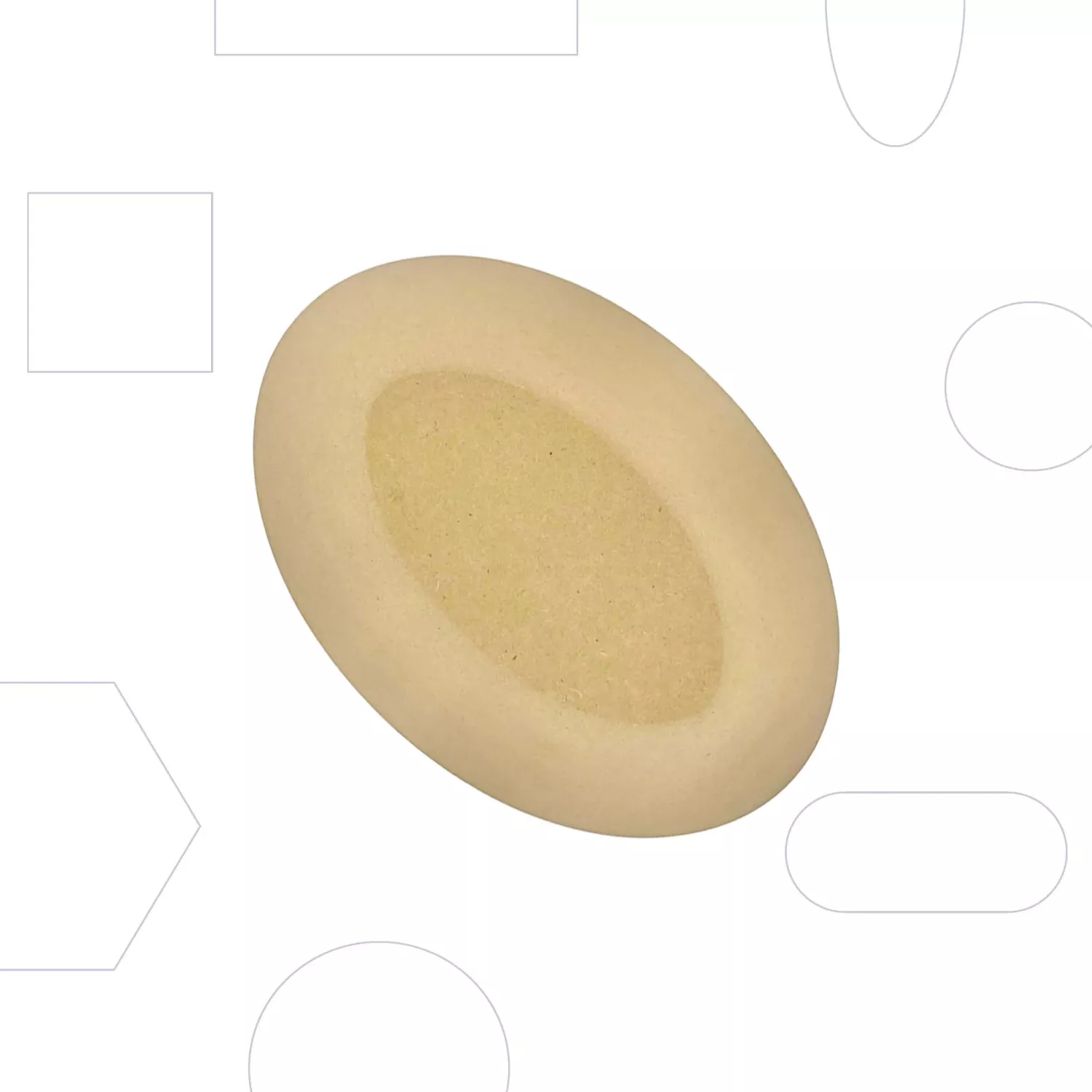 Oval - with soft edges - 17,7 x 25,4 cm