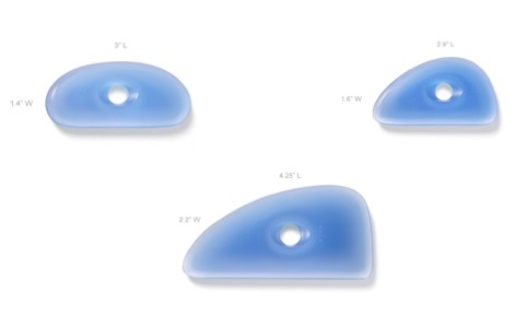 Blue Plastic Rib Rigid Plastic Clay Rib light blue