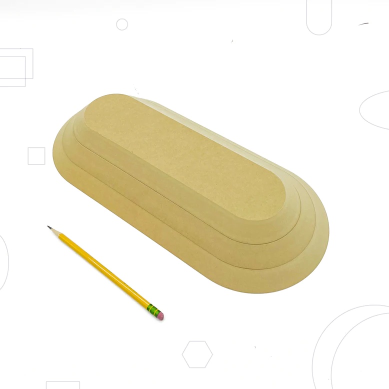 Rektangulär runda hörn - 3 pack