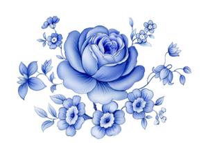 Blue Delft - 35 mm - 10 pcs