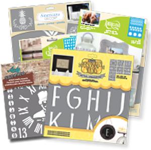 Assorted DecoArt Stencils - 5 pcs