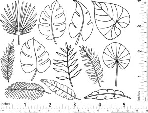 Tropische Blätter - Gold