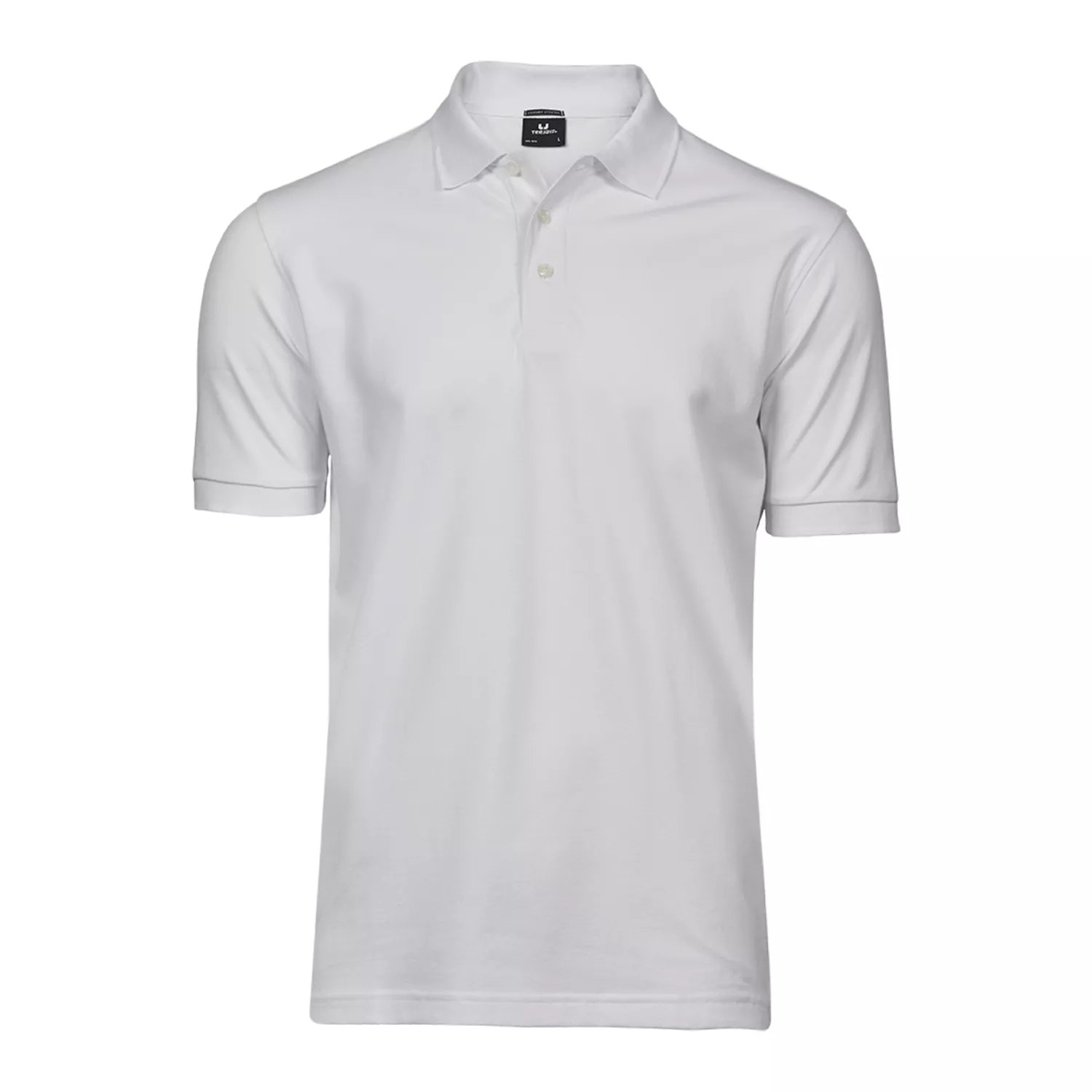 TEE JAYS LUXURY POLO WHITE