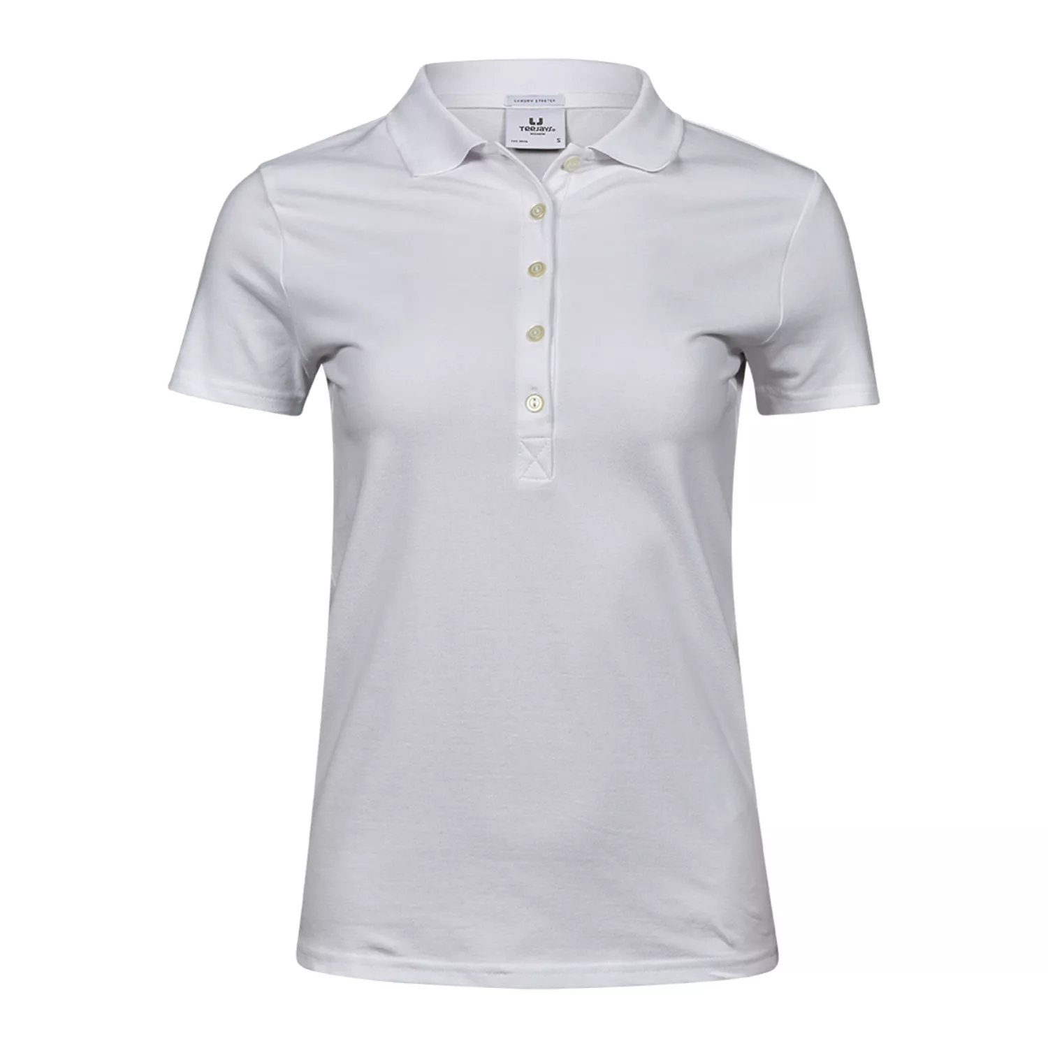 TEE JAYS LUXURY POLO WHITE LADIES