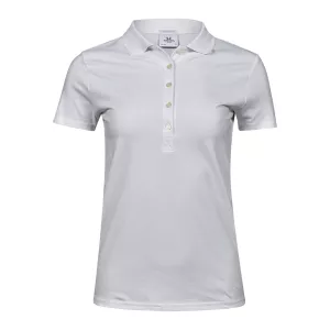TEE JAYS LUXURY POLO WHITE LADIES