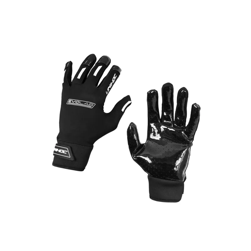 Product Image for UNIHOC GOALIE GLOVES EVOLAB SILICONE BLACK (L/XL)
