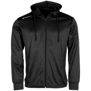 STANNO FIELD HOODED TOP FULL ZIP BLACK
