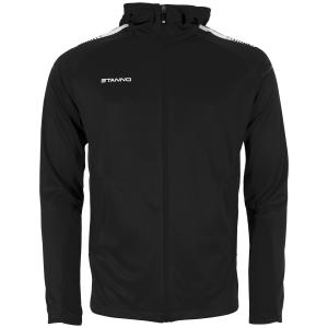 STANNO FIRST HOODED FULL ZIP TOP BLACK-WHITE