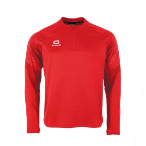 STANNO BOLT QUARTER ZIP TOP RED