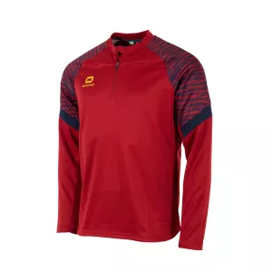 STANNO BOLT QUARTER ZIP TOP DARK RED-NAVY