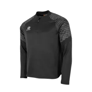 STANNO BOLT QUARTER ZIP TOP BLACK-GREY