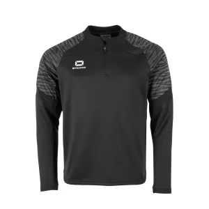 STANNO BOLT QUARTER ZIP TOP BLACK-GREY