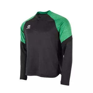 STANNO BOLT QUARTER ZIP TOP BLACK-GREEN