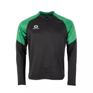 STANNO BOLT QUARTER ZIP TOP BLACK-GREEN