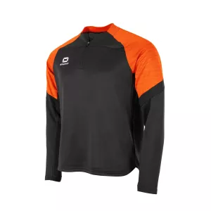 STANNO BOLT QUARTER ZIP TOP BLACK-ORANGE